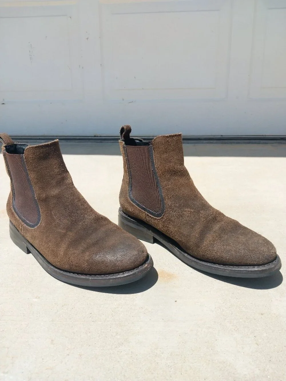 Thursday Boot Company Men's Duke Chelsea Boot Dark Olive Suede Leather Size 7 D